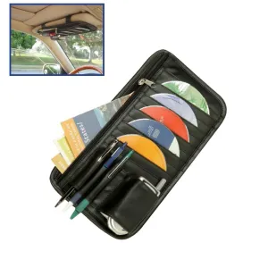 1 DOZEN Auto Suv Car Van Visor Organizer Cd Phone Holder Leatherette Wholesale Bulk