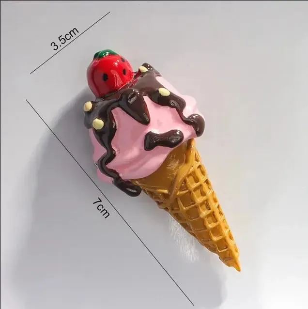 1 X STRAWBERRY CONE MAGNET
