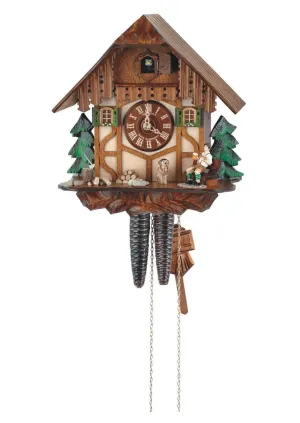11" Black Forest Resting Wood Chopper German Cuckoo Clock