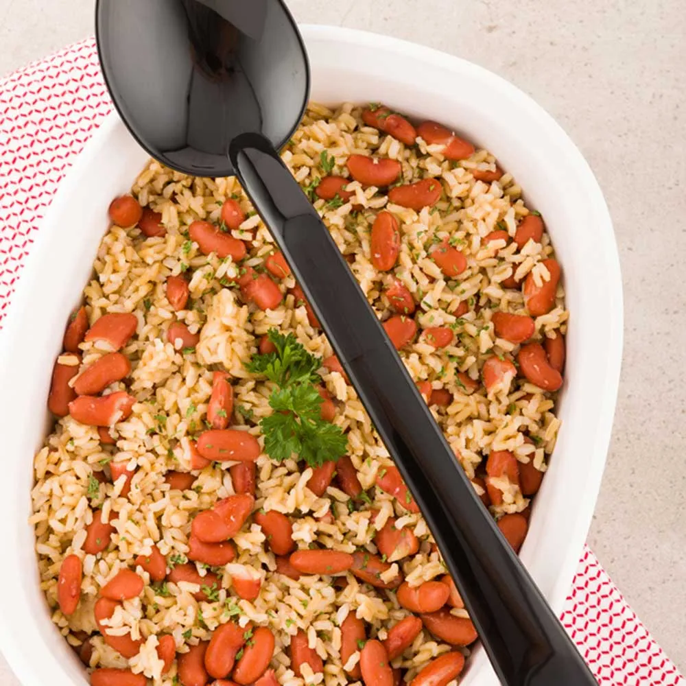 2 oz Black Plastic Catering Spoon  - Solid - 13" - 1 count box