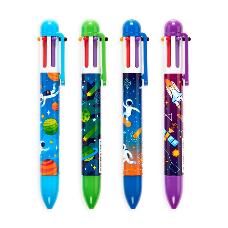 6 Click Multicolour Pens - Astronaut