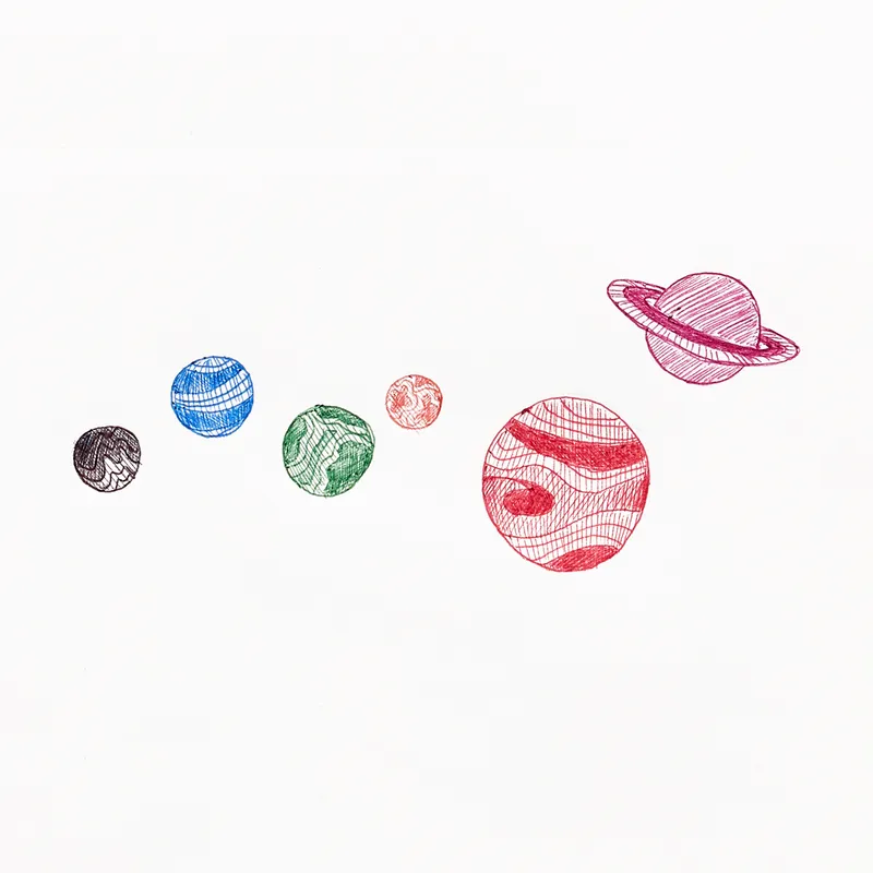 6 Click Multicolour Pens - Astronaut