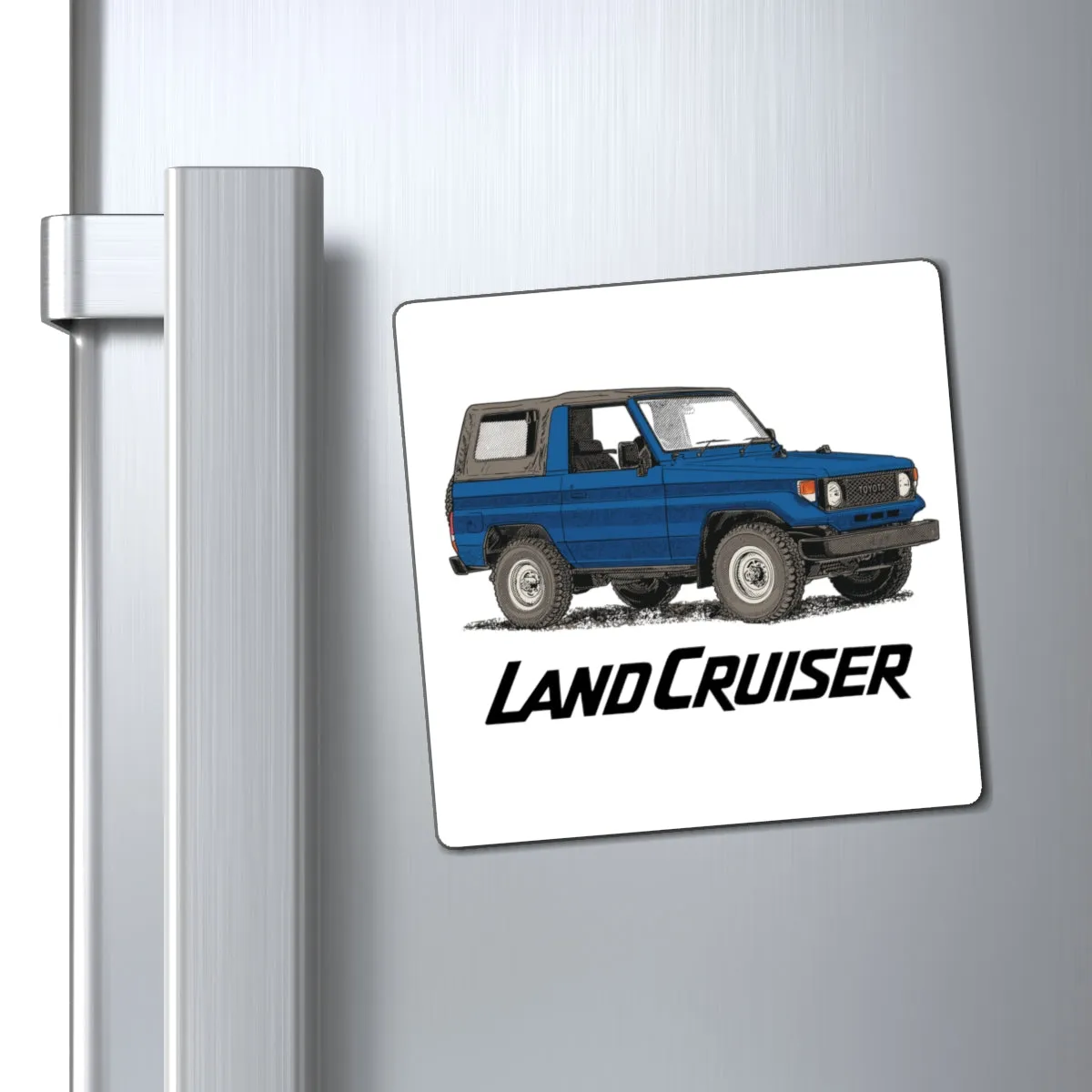 70 Series Land Cruiser Square Refrigerator Magnet - Reefmonkey Prisma Denesi