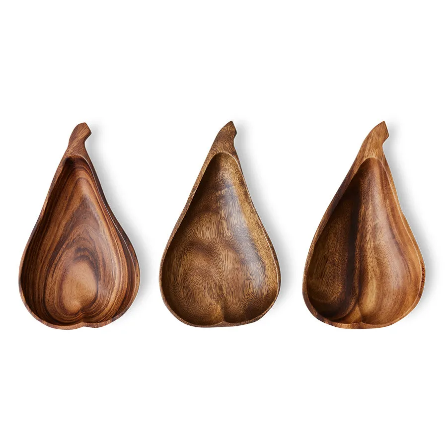 Acacia Pear Bowl Large