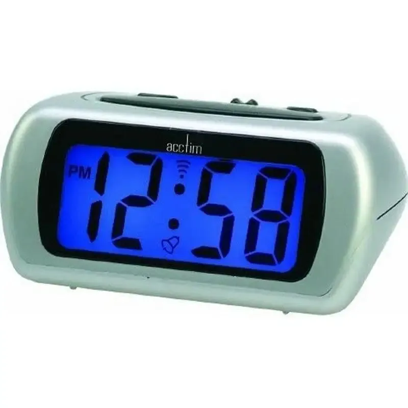 Acctim Auric LCD Alarm Clock - Silver