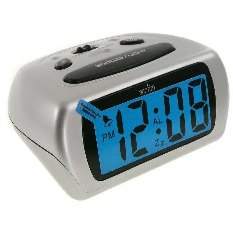 Acctim Auric LCD Alarm Clock - Silver