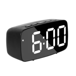 Acrylic/Mirror Digital Alarm Clock Voice Control (Powered By Battery) Table Clock Snooze Night Mode 12/24H Electronic LED Clocks