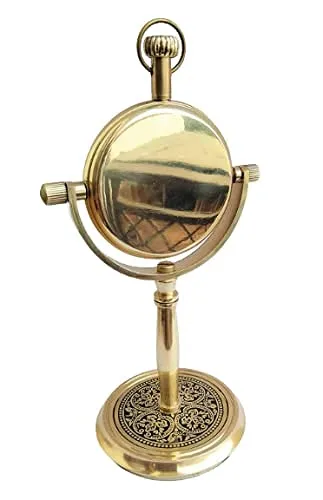 AHSKY Time Instruments Pure Brass Stand Clock Table Desk Clock with New Modern Designer Clock