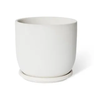 Allegra Pot w. Saucer | White