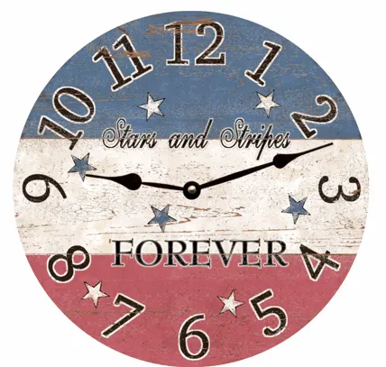 American Clock- Stars and Stripes Clock