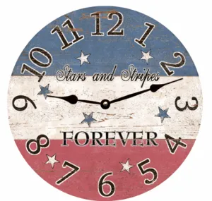 American Clock- Stars and Stripes Clock