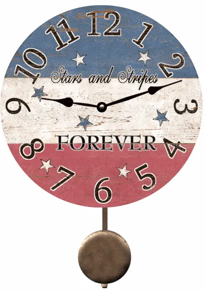 American Clock- Stars and Stripes Clock
