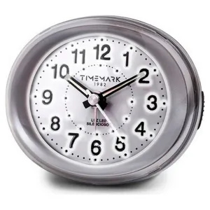 Analogue Alarm Clock Timemark Silver 9 x 9 x 5.5 Cm 9 x 9 x 5.5 Cm