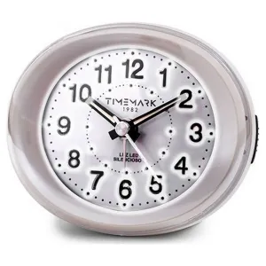 Analogue Alarm Clock Timemark White 9 x 9 x 5.5 Cm