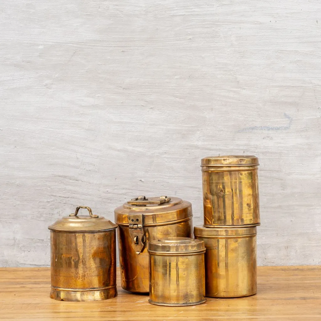 Antique Brass Canister