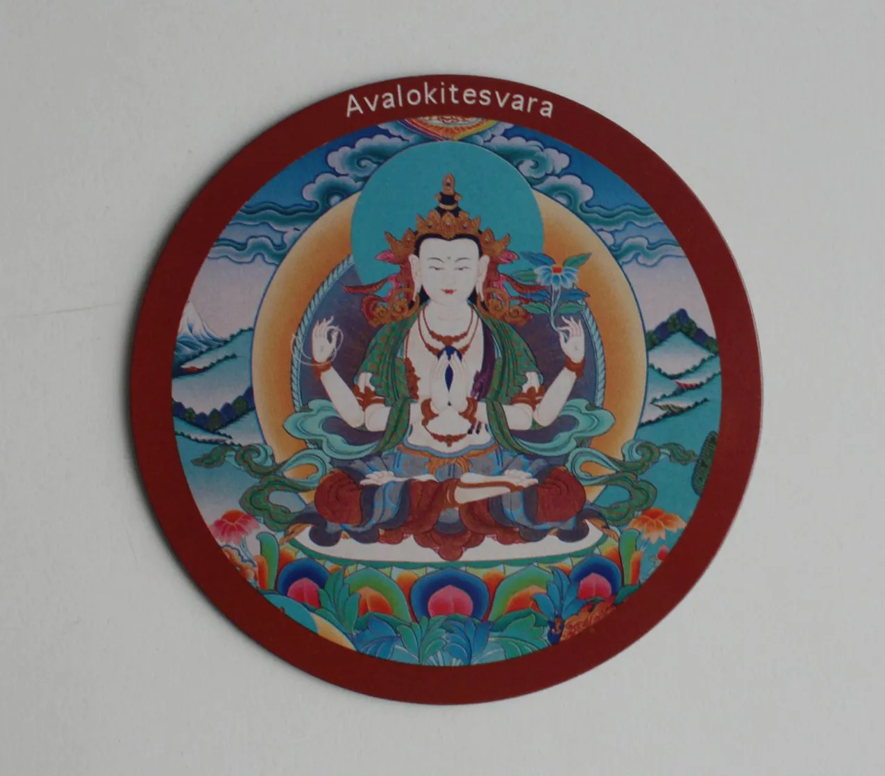 Avalokitesvara Round Fridge Magnet