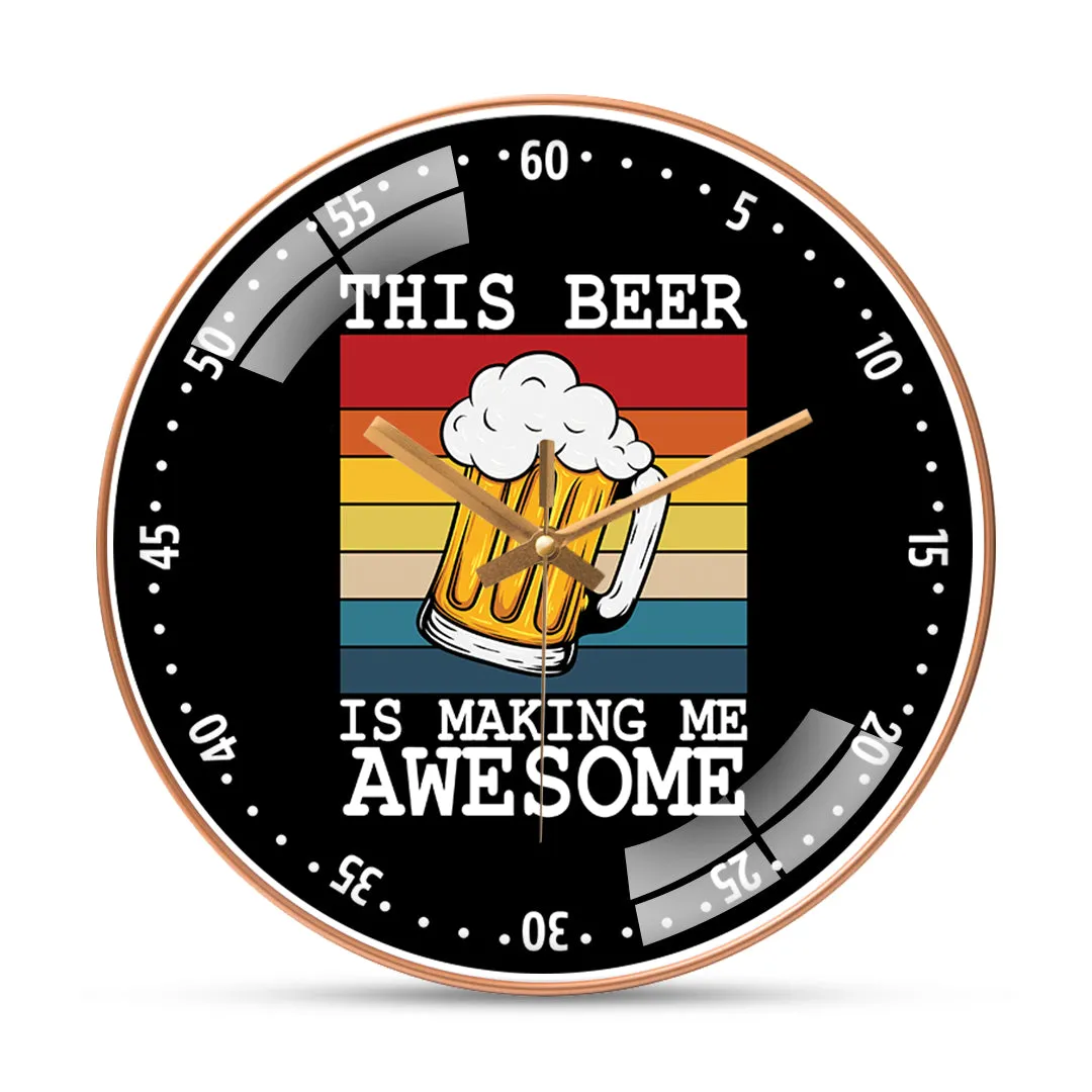 Awesome Beer Quotes Wall Clock