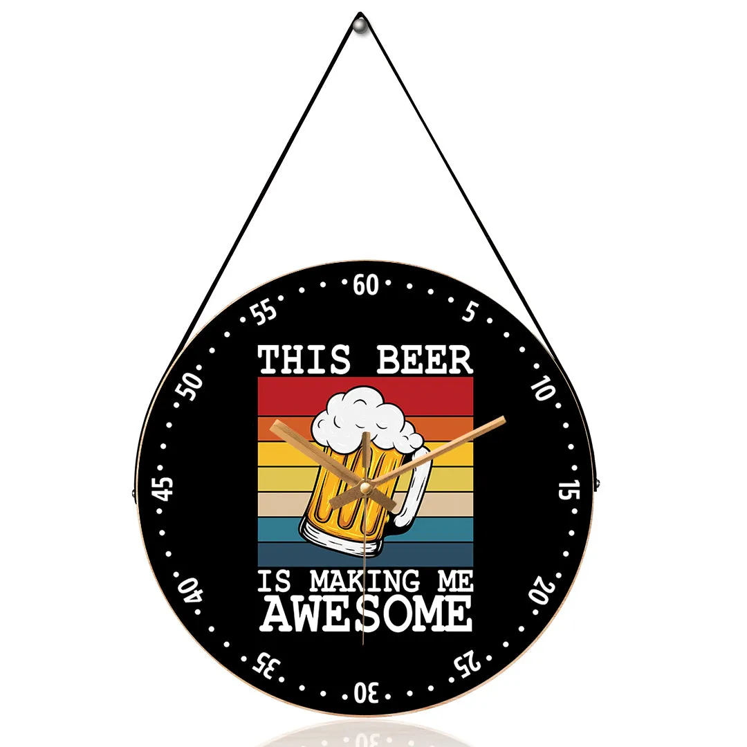 Awesome Beer Quotes Wall Clock