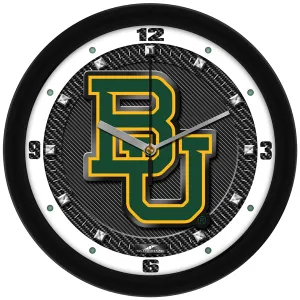 Baylor Bears Wall Clock - Carbon Fiber Textured