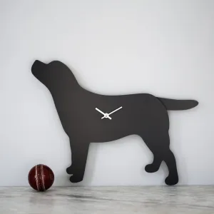 Black Labrador Clock With Wagging Tail