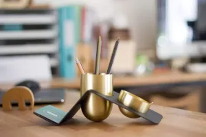 BLANK - Brass Tidy Desk Organizer