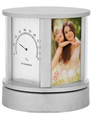 Bulova President Desk Clock & Weather Station - Thermometer - Picture Holder