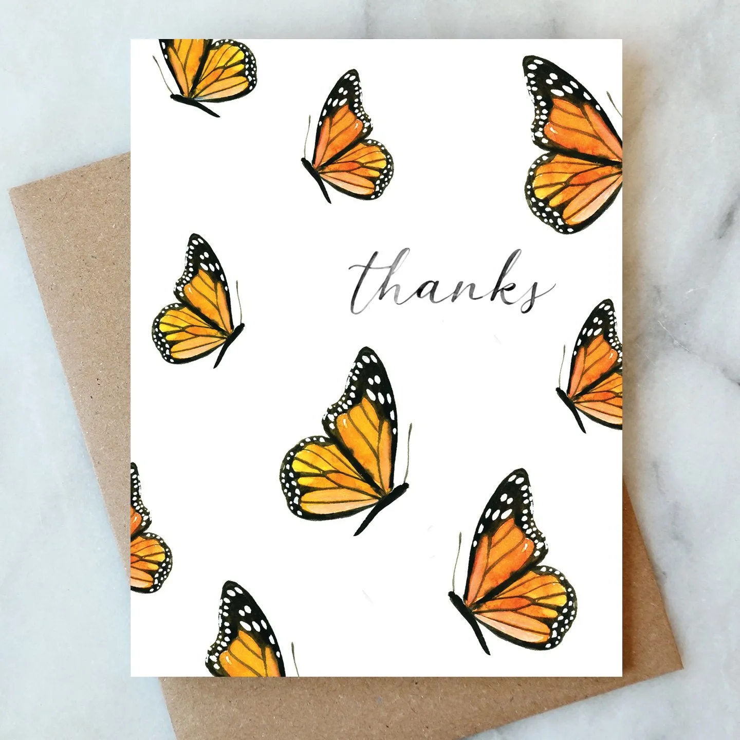 Butterfly Thanks Card