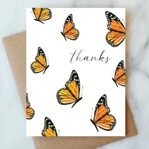 Butterfly Thanks Card