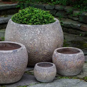 Campania International Naxos Planter Set of 4 in Angkor