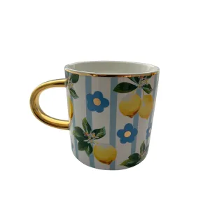 Carla Dinnage Fruitti Bloom Ceramic Mug (Lemon/Blue)