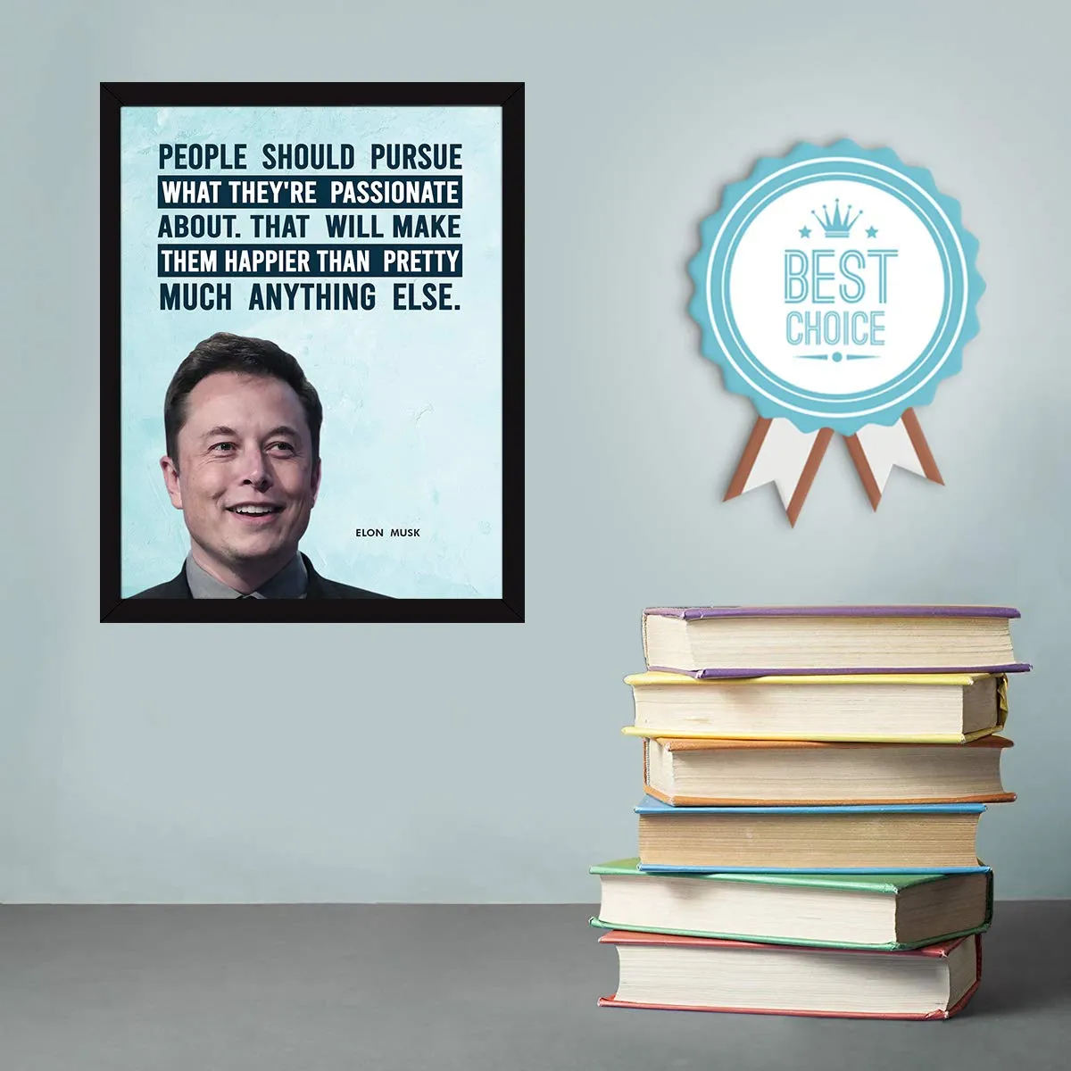 Chaka Chaundh - Elon Musk Framed Posters - Motivational Quotes Frames - Poster With Frame - Elon Musk Frame – Quotes Wall Frames - (13.5 X 10.5 Inches)