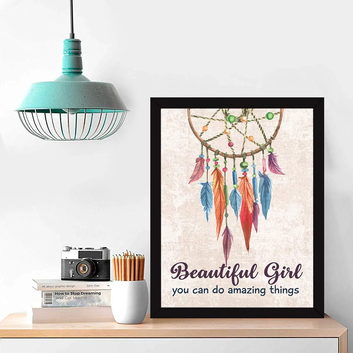 Chaka Chaundh - Girl Quotes Frames - Girls unique Gift Quotes - Quotes Wall Frames for Girls Bedroom - Motivational Women Quotes Wall Frames - (13.6 X 10.6 Inches)