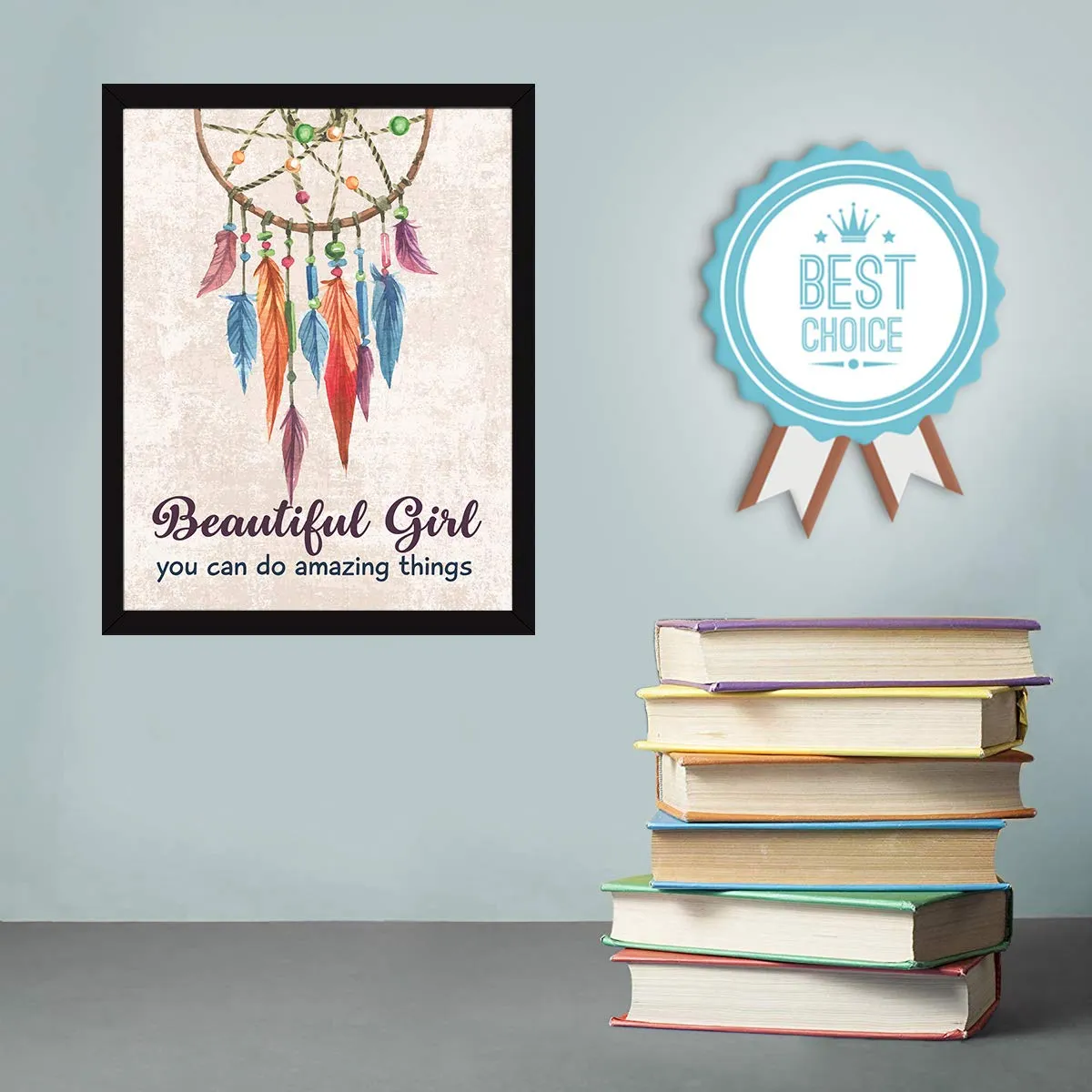 Chaka Chaundh - Girl Quotes Frames - Girls unique Gift Quotes - Quotes Wall Frames for Girls Bedroom - Motivational Women Quotes Wall Frames - (13.6 X 10.6 Inches)