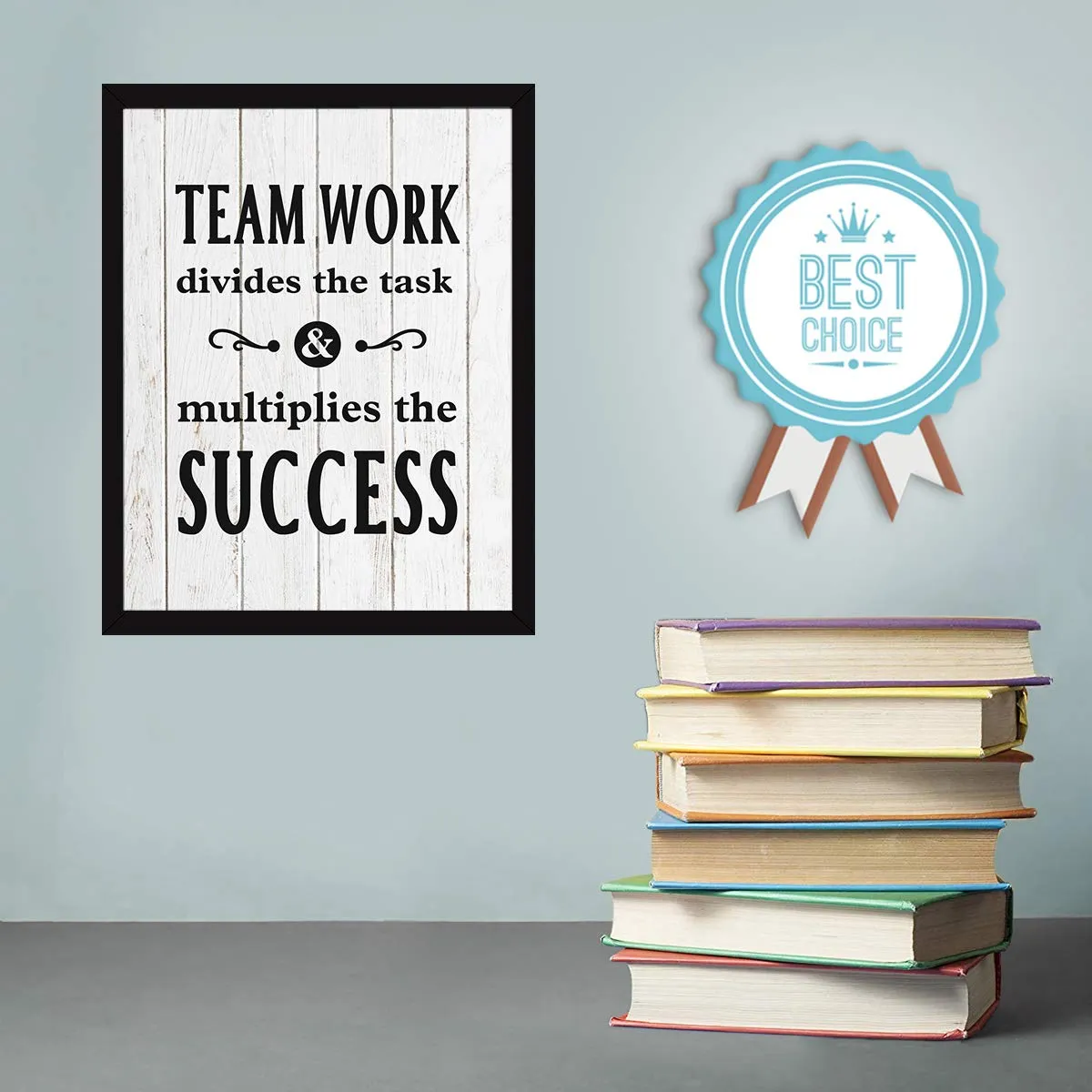 Chaka Chaundh - Office Quotes Frames - Motivational Teamwork Quotes Wall Frames - Brand Business Quotes Wall Frame (13.6 X 10.6 Inches)
