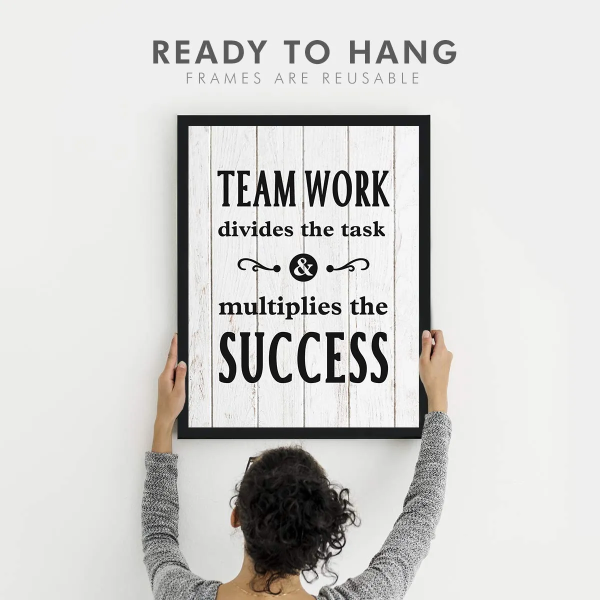Chaka Chaundh - Office Quotes Frames - Motivational Teamwork Quotes Wall Frames - Brand Business Quotes Wall Frame (13.6 X 10.6 Inches)