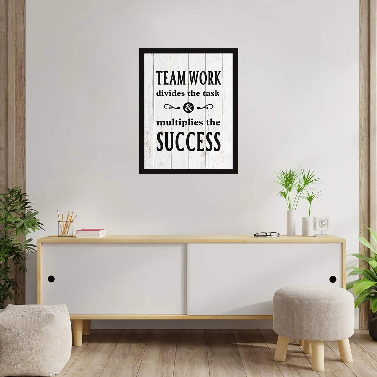 Chaka Chaundh - Office Quotes Frames - Motivational Teamwork Quotes Wall Frames - Brand Business Quotes Wall Frame (13.6 X 10.6 Inches)