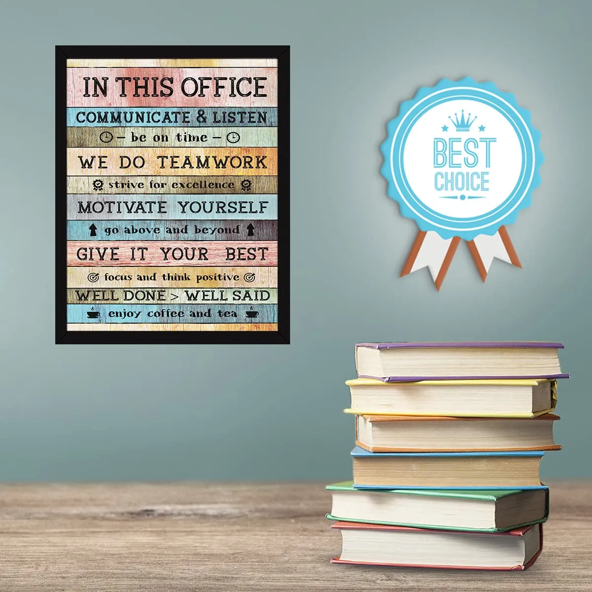 Chaka Chaundh - Office Rules Wall Decor Item - Motivational Office Rules Quotes Wall Frames - Business Rules Quotes Wall Frame - (14 X 11 Inches)