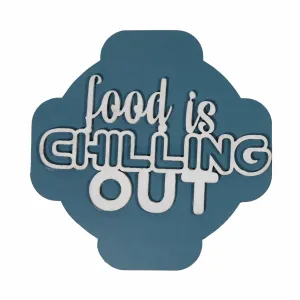 Chilling Out Hand-Painted Fridge Magnet - Blue