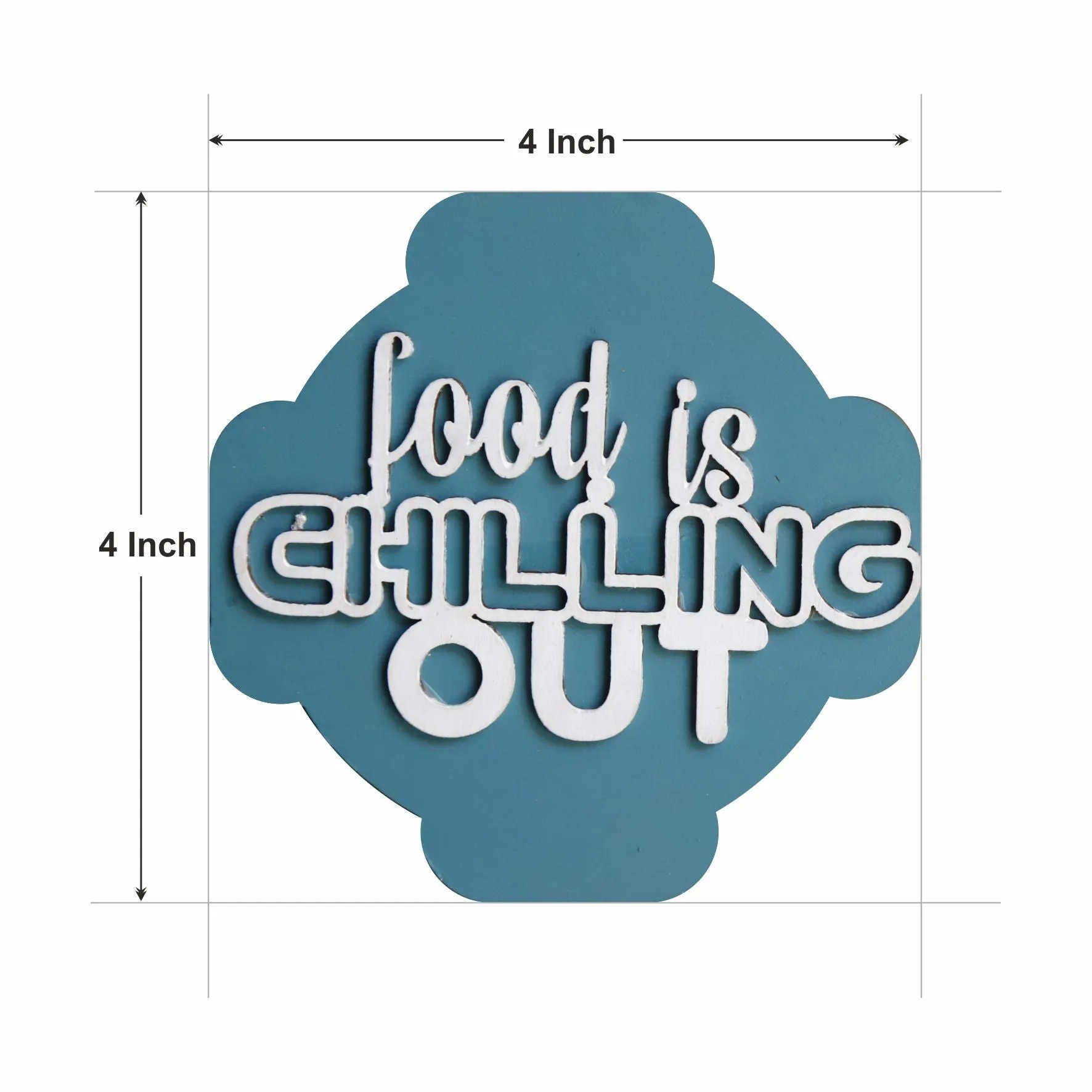 Chilling Out Hand-Painted Fridge Magnet - Blue
