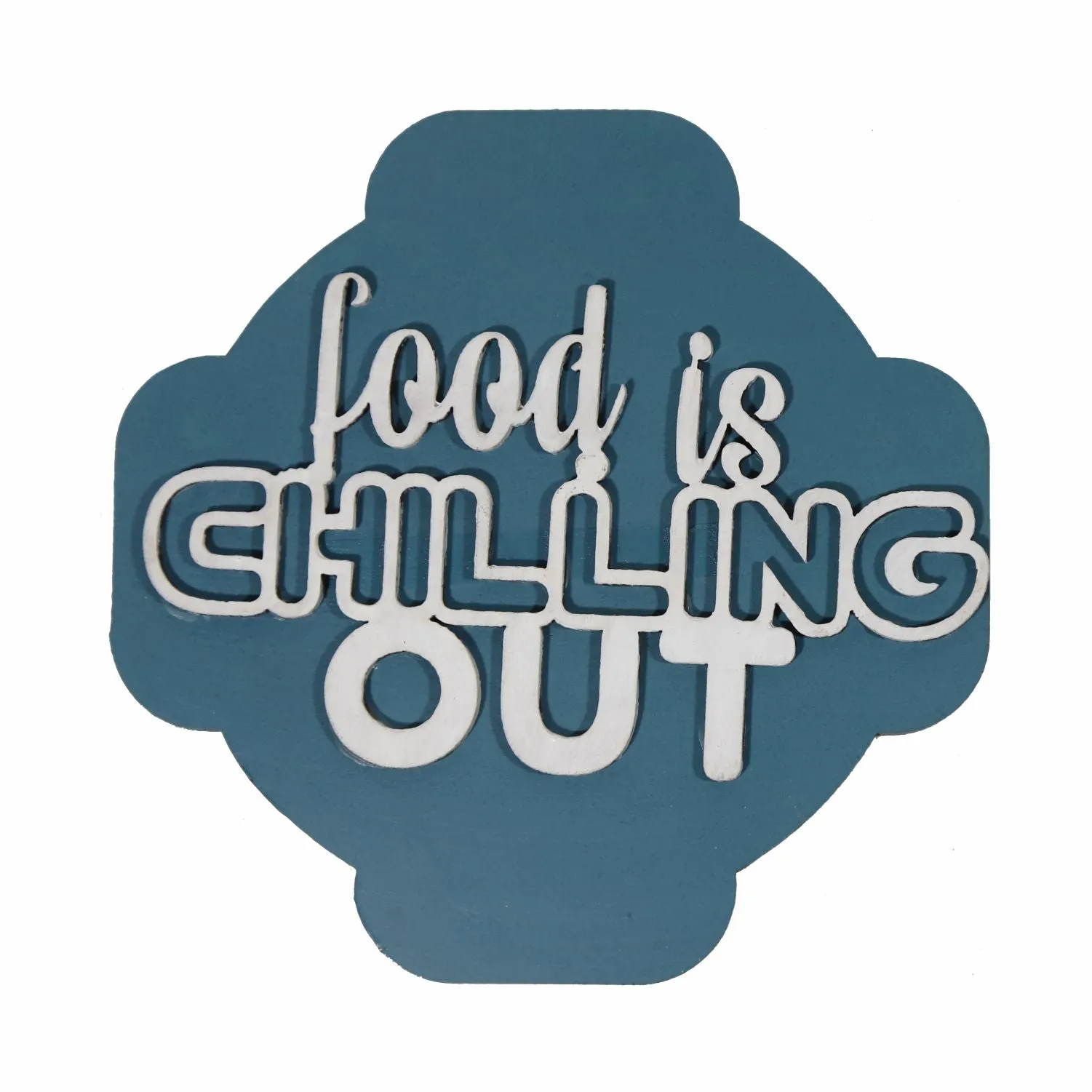 Chilling Out Hand-Painted Fridge Magnet - Blue