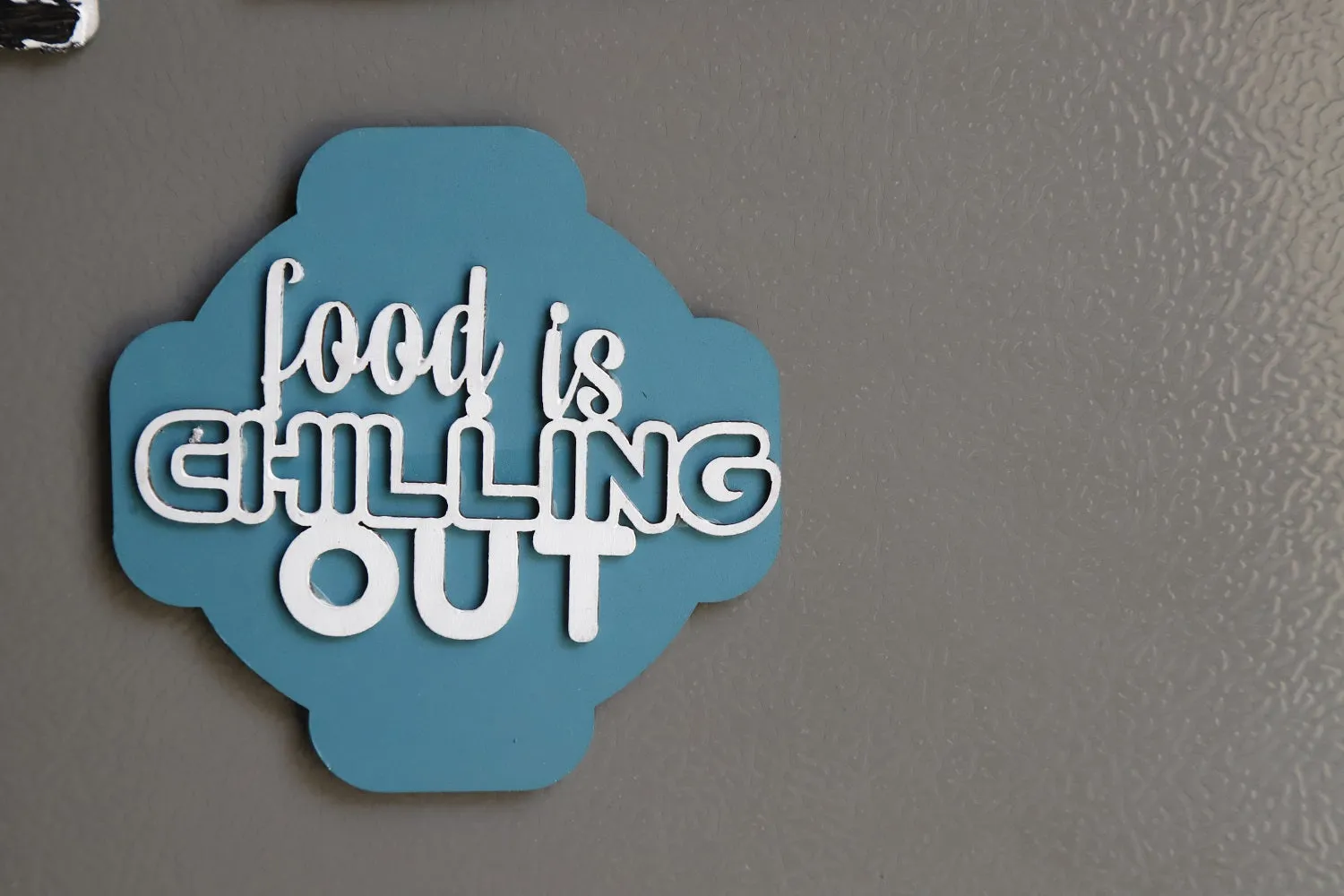 Chilling Out Hand-Painted Fridge Magnet - Blue