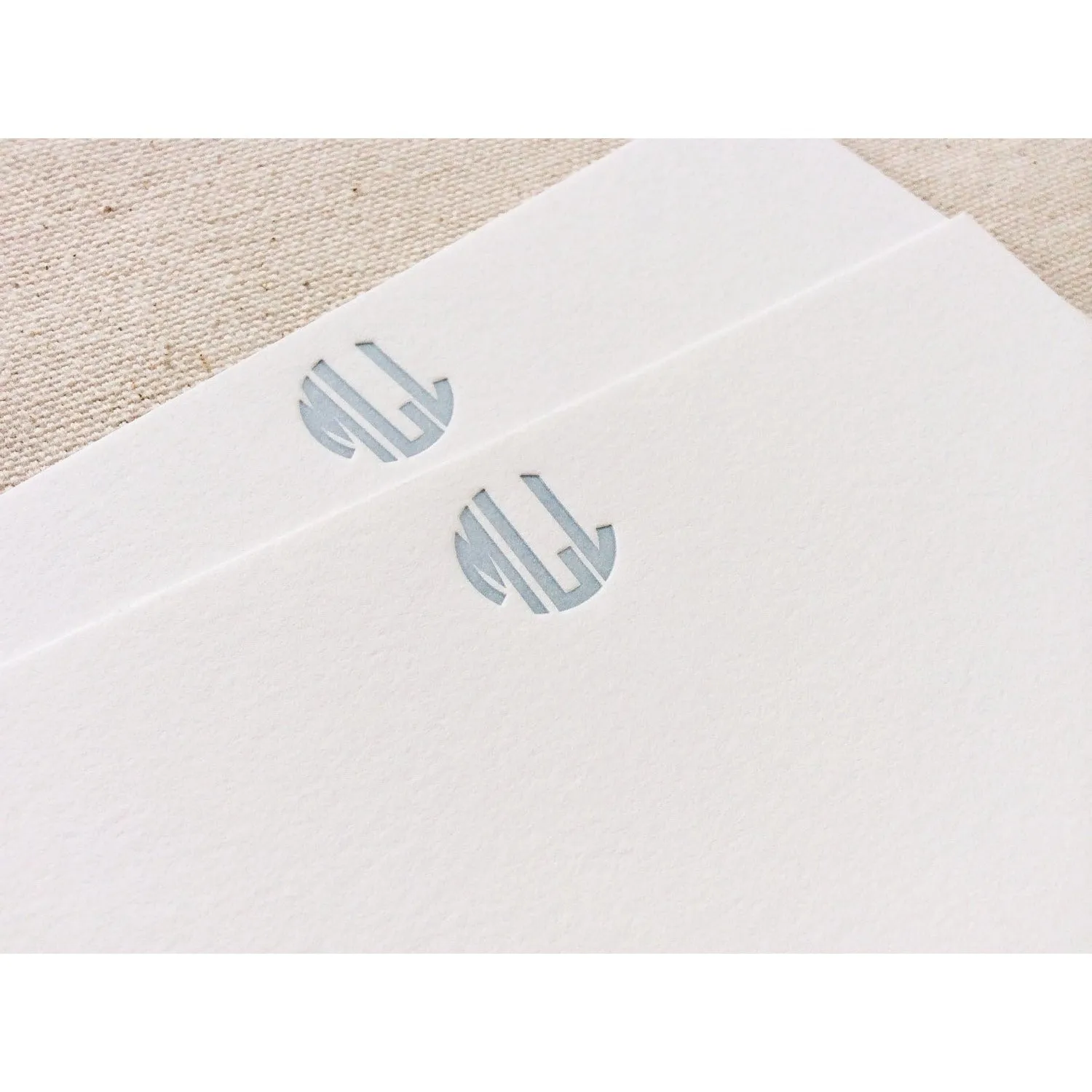 Circle Monogram - Letterpress Stationery