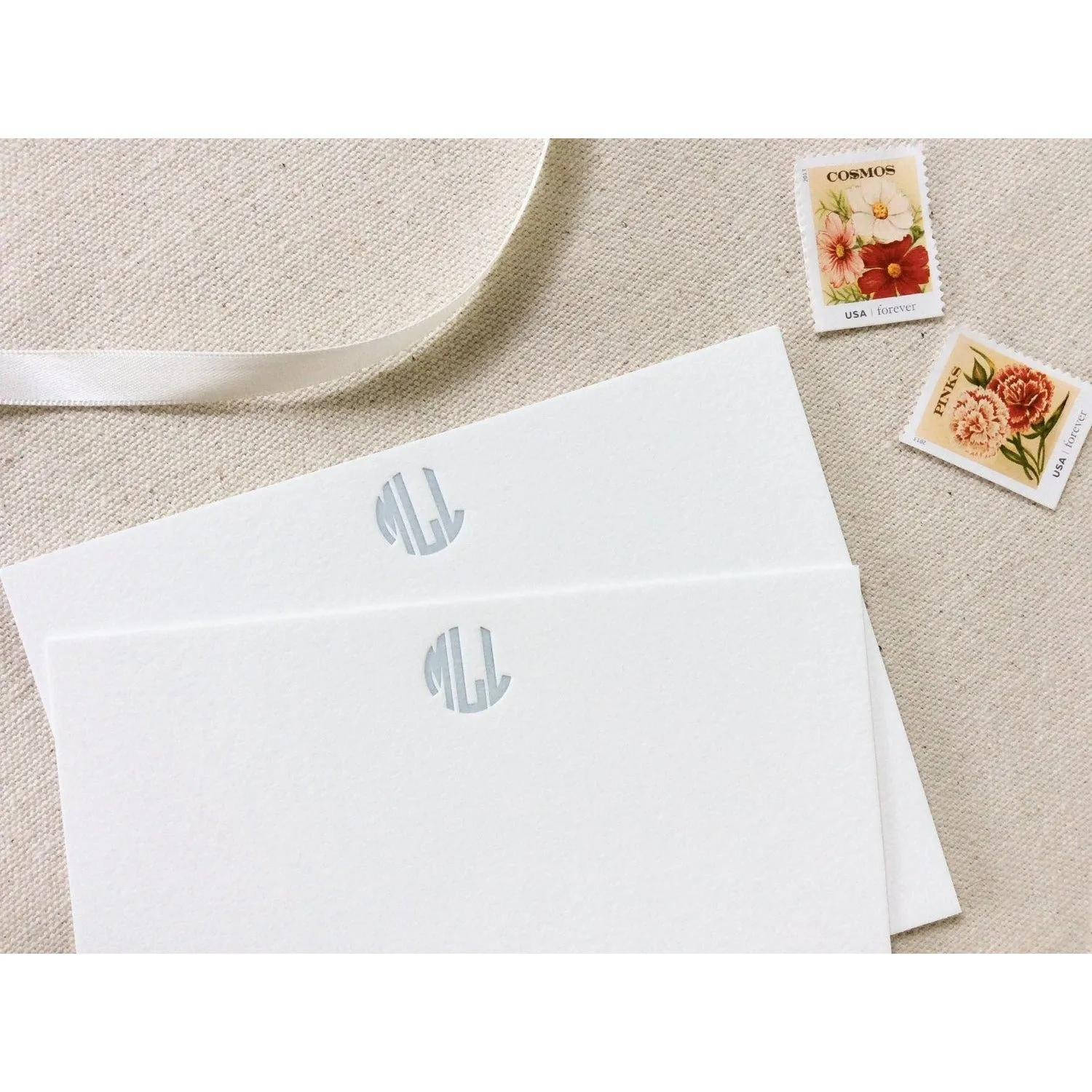 Circle Monogram - Letterpress Stationery