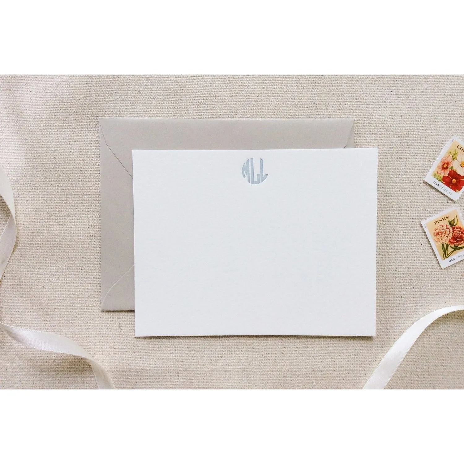Circle Monogram - Letterpress Stationery