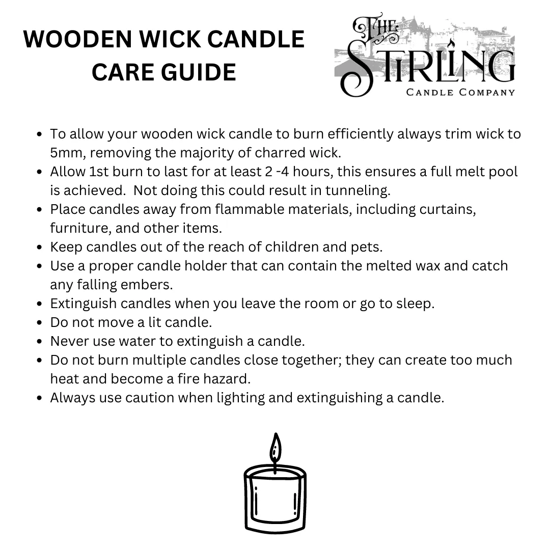 Citronella (essential oil) - Travel Tin Candle - Wooden Wick