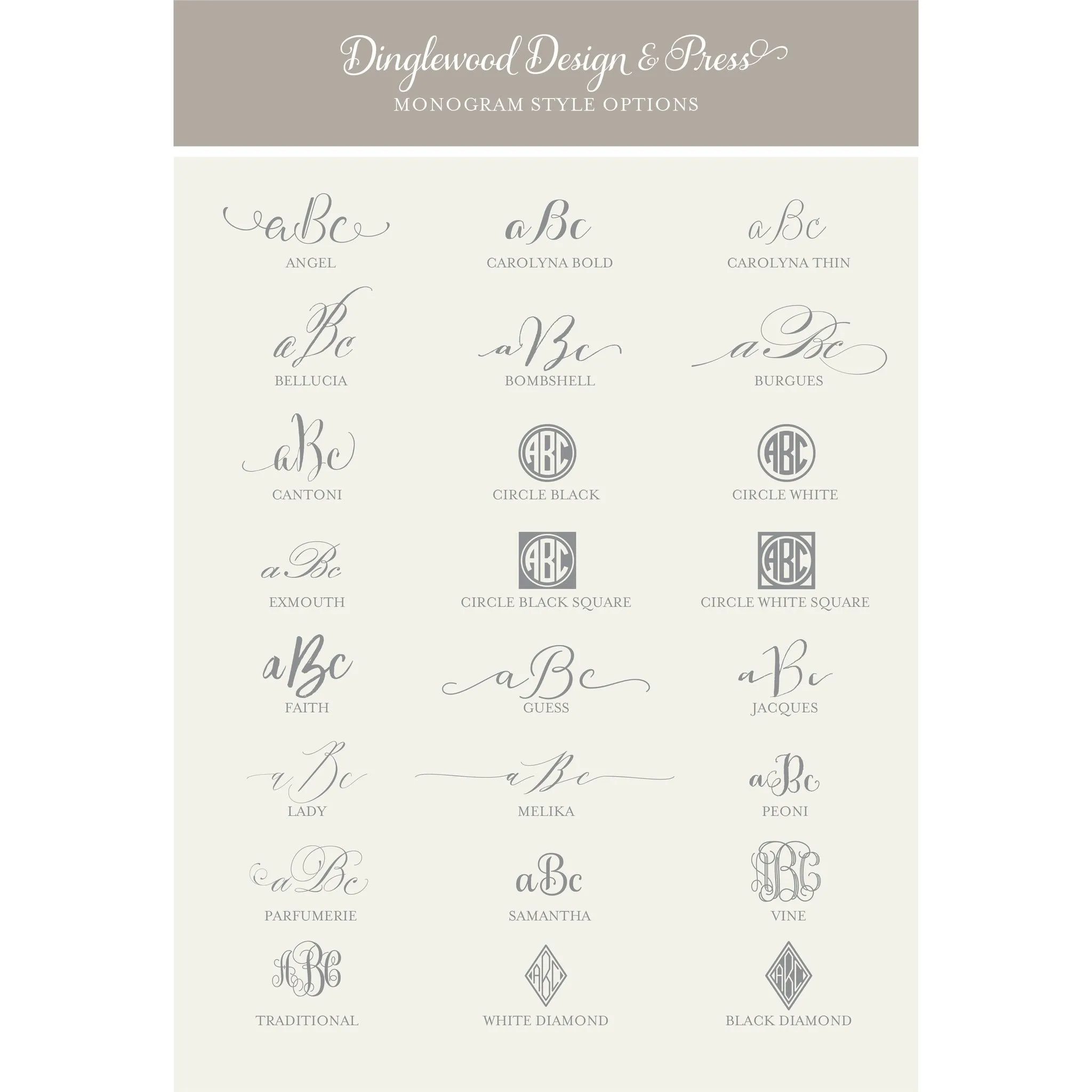 Classic Monogram - Letterpress Stationery