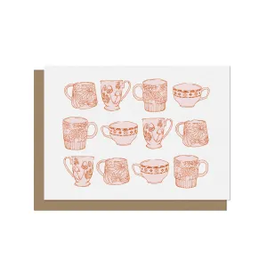 Coffee Mugs and Tea Cups Blank Card