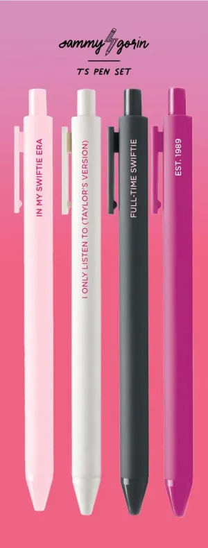 Creative Stationery |Taylor Swift Gel Pen Set | Sammy Gorin