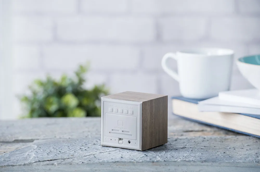 Cube Click Clock - Ash