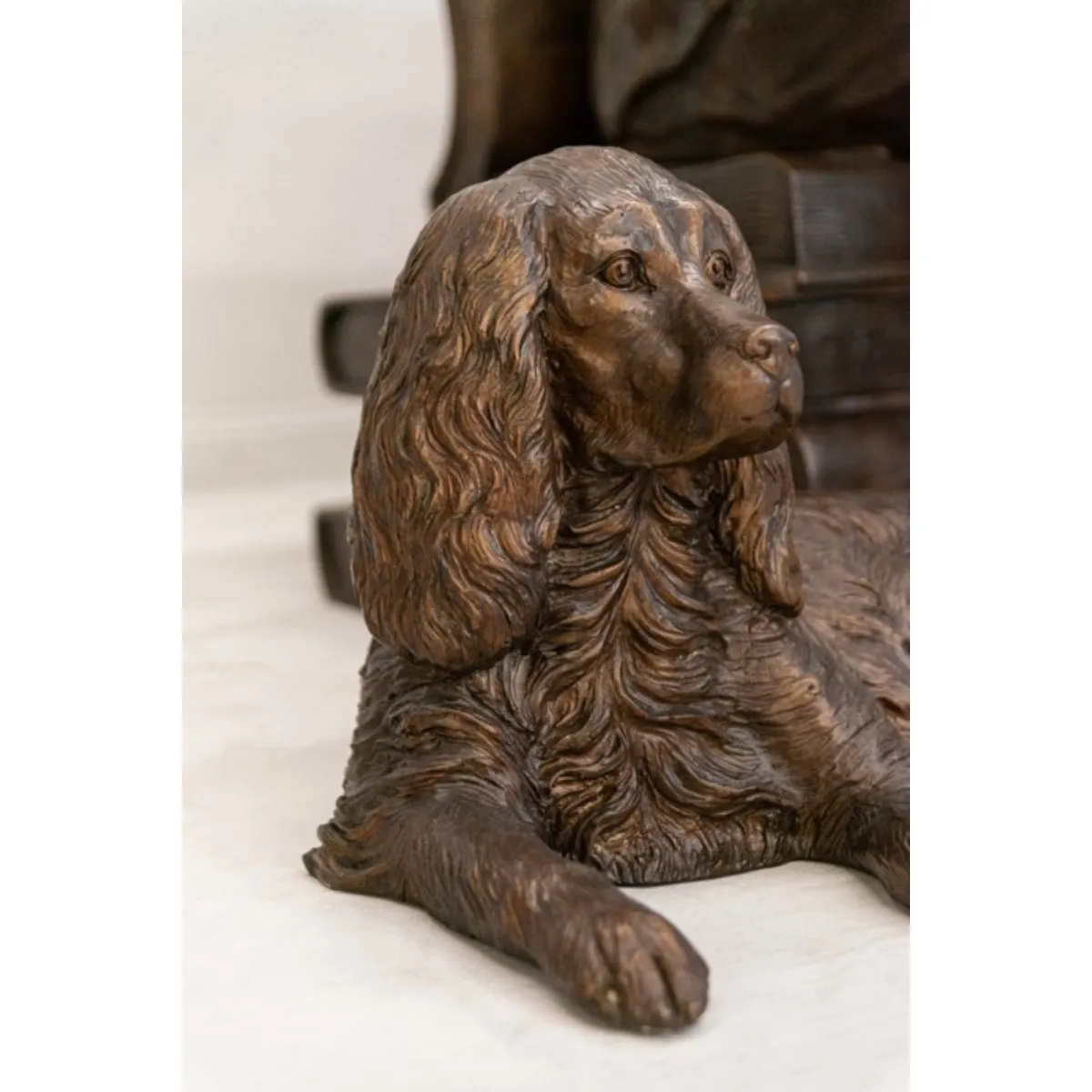 Custom Statue of First Lady Barbara Bush on Book Bench